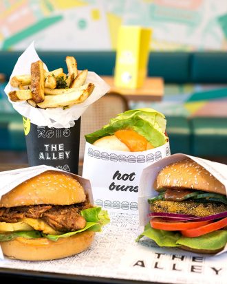 The Hawaiian Burger (left) and the Mi_So Hungry Burger. PHOTO: Supplied.